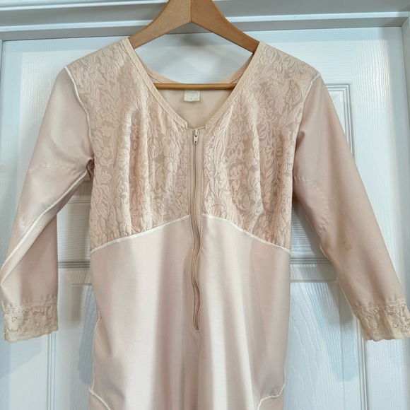 ContourMD Women’s XL Body Suit Nude Mid Calf Bodyshaper Front Zip Post Surgery - Picture 3 of 16